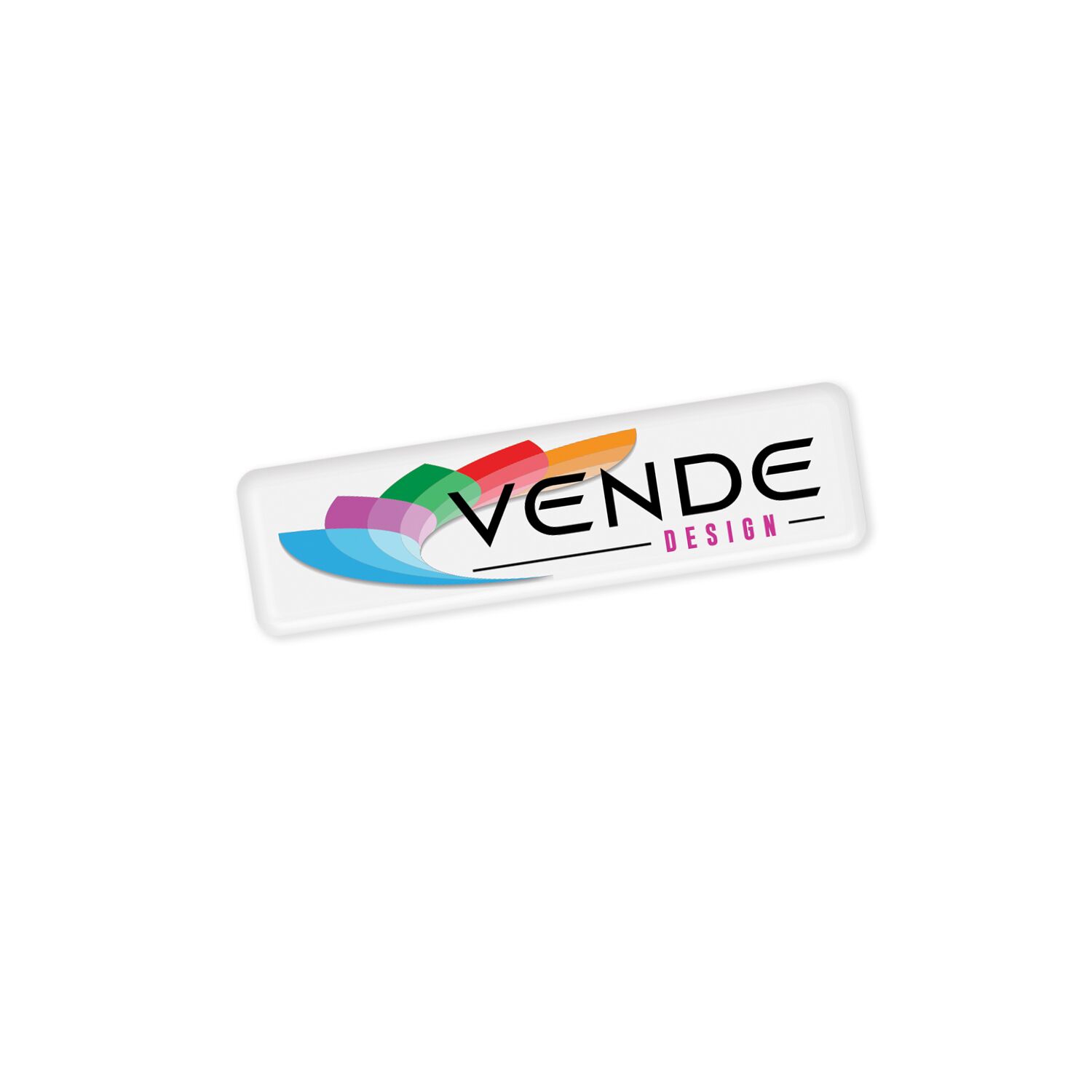 Promotional Resin Coated Labels 55 x 15mm