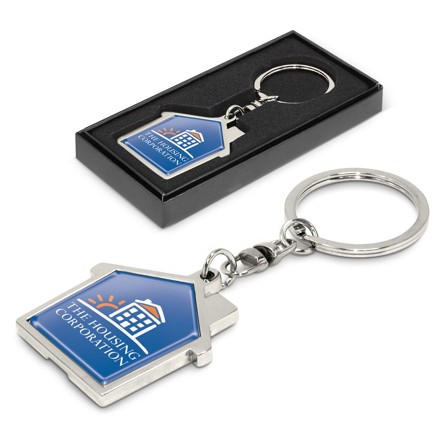 Promotional House Metal Key Ring