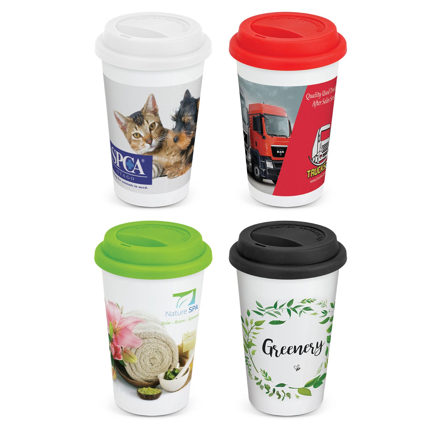 Promotional Aztec Double Wall Coffee Cup - Full Colour