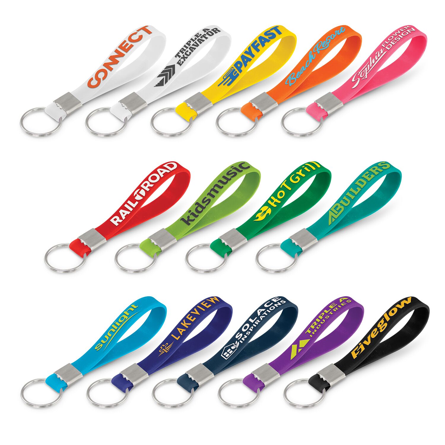 Promotional Silicone Key Ring - Embossed