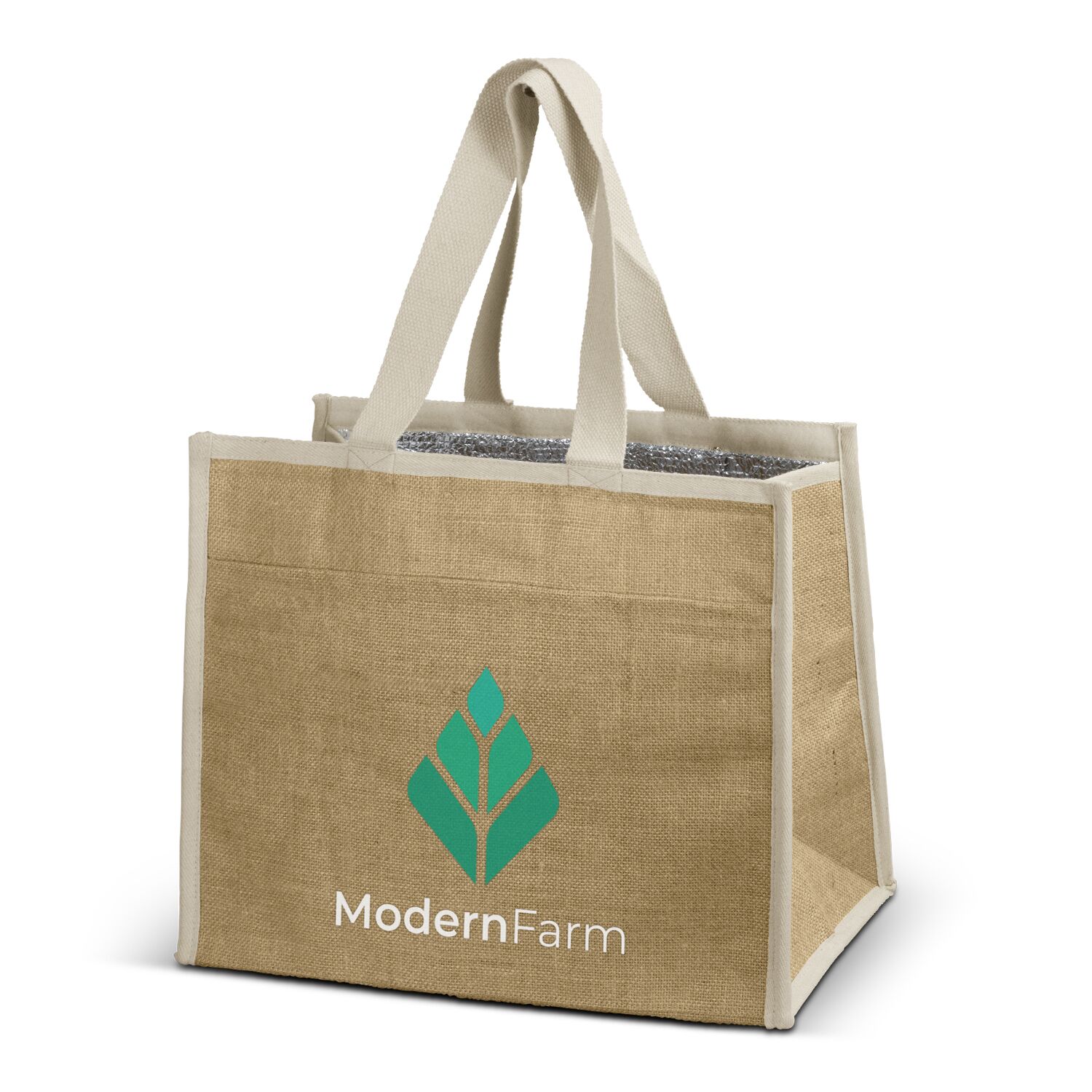 Promotional Lumi Jute Cooler Bag