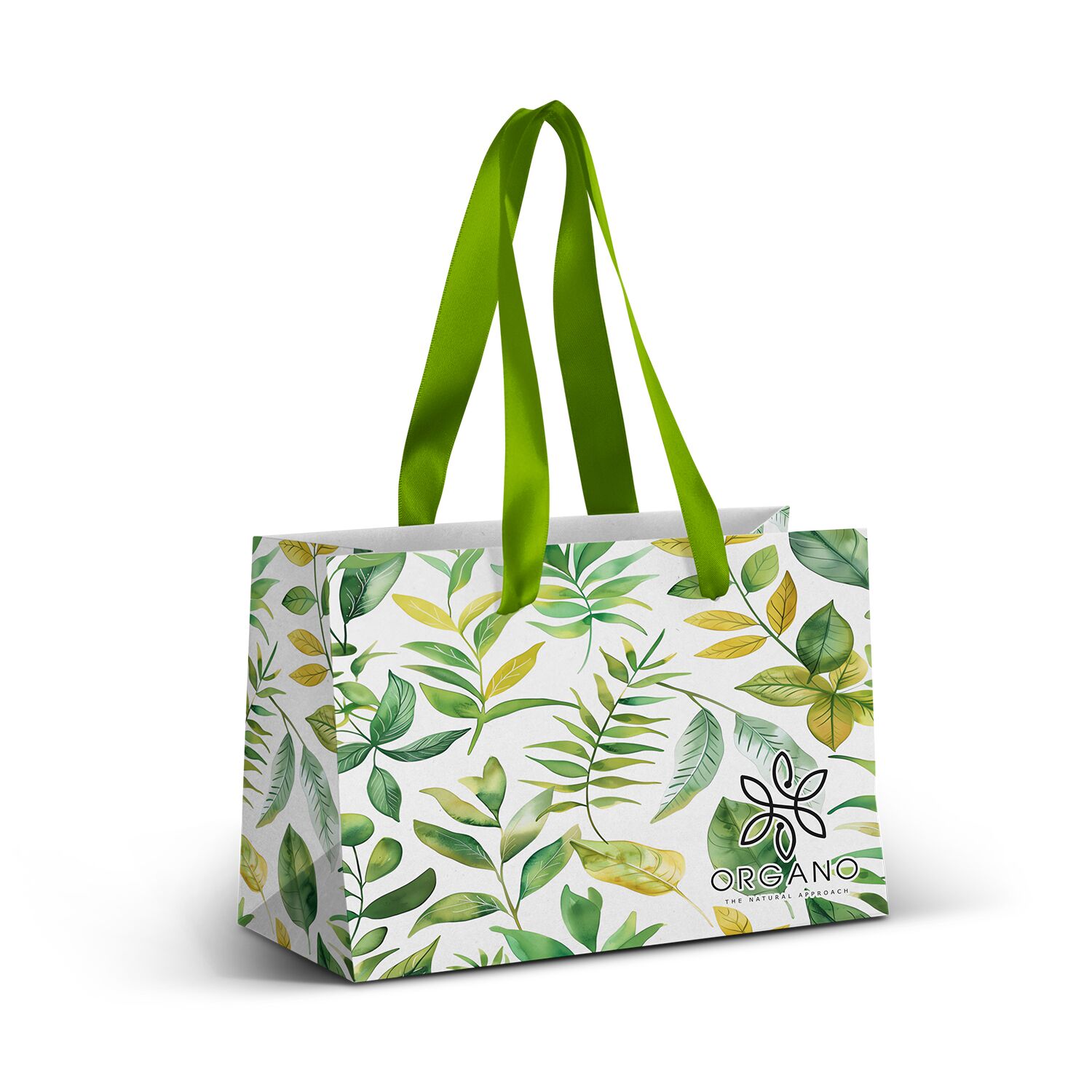 Promotional Small Ribbon Handle Paper Bag - Full Colour
