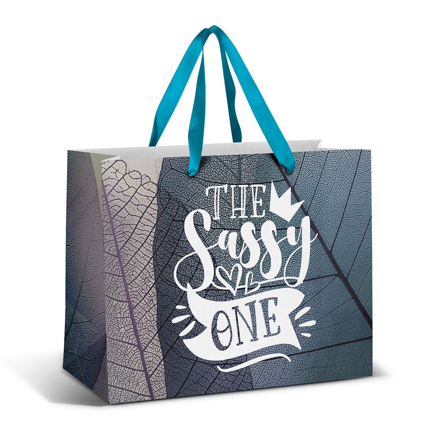 Promotional Large Ribbon Handle Paper Bag - Full Colour