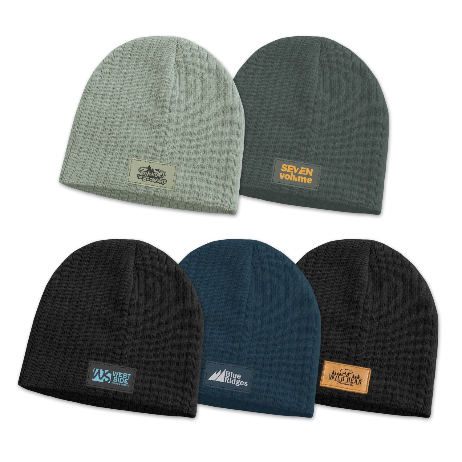 Promotional Nebraska Cable Knit Beanie with Patch